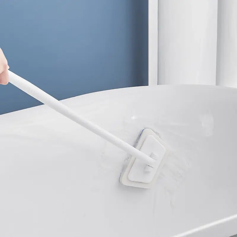 Effektiv 2-i-1 rengjøringsbørste for baderom. Fjerner smuss og kalk, gir skinnende rene flater med hygiene.