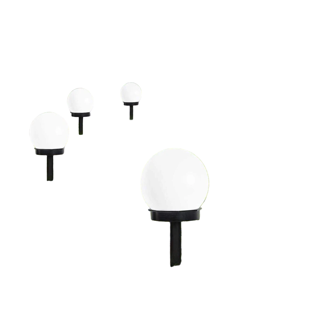 3-delt LED solcellelampe for hage, vanntett hagelys med energieffektiv solenergi.