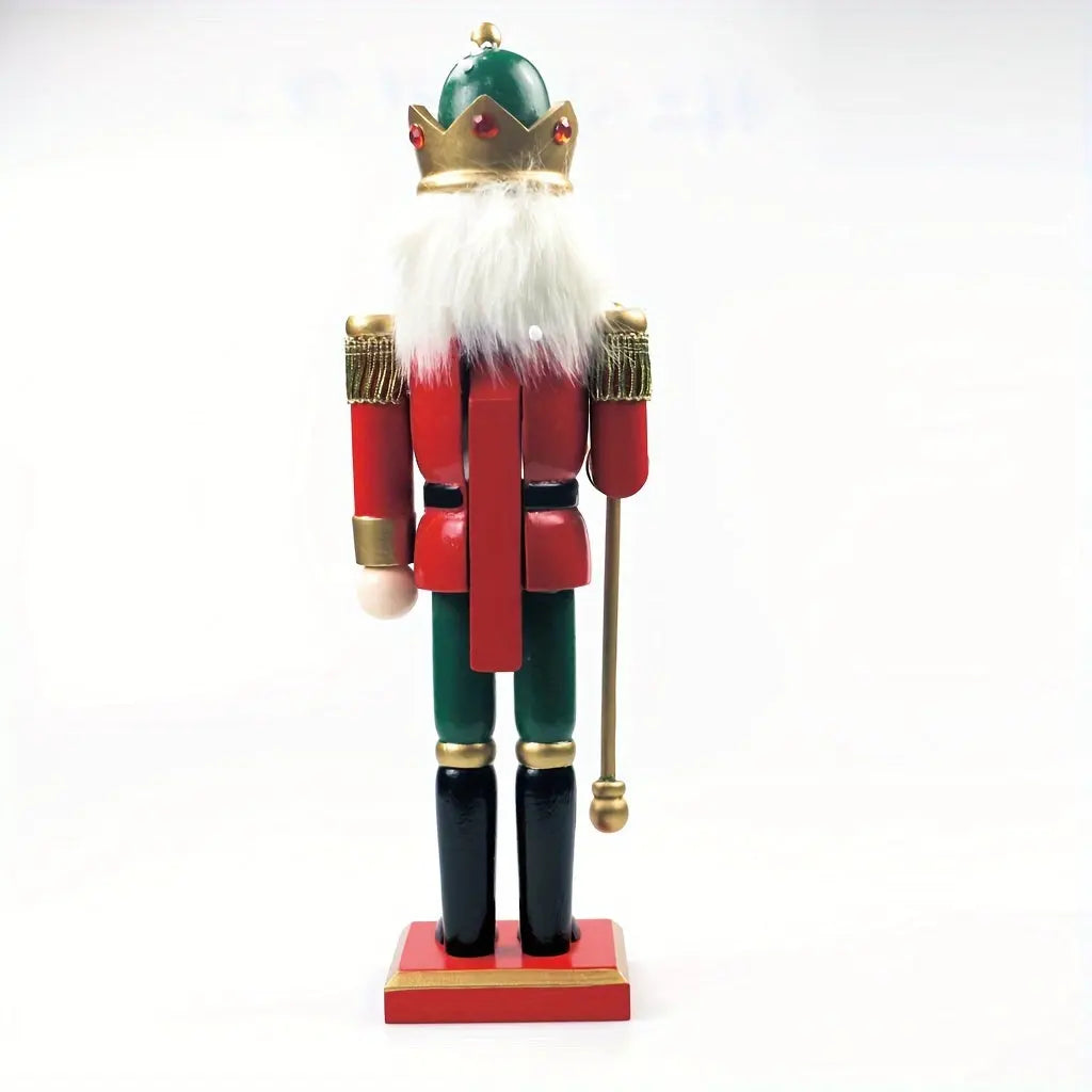 Nøtteknekker julefigur 30 cm, tradisjonell tredekorasjon for festlig julestemning.