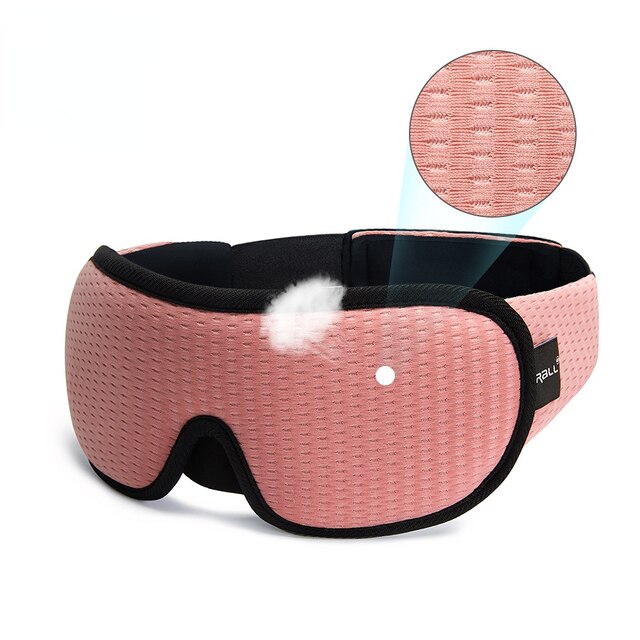 "3D atmungsaktive Schlafmaske in Schwarz bietet Dunkelheit und Komfort, perfekt für Reisen und erholsamen Schlaf."