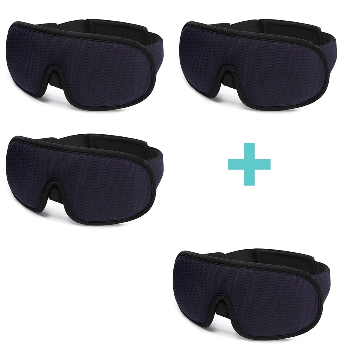 "3D atmungsaktive Schlafmaske in Schwarz bietet Dunkelheit und Komfort, perfekt für Reisen und erholsamen Schlaf."