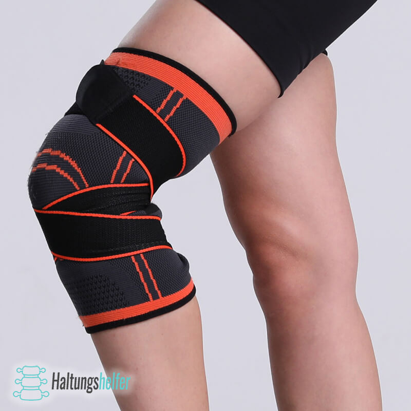 "3D-Knie-Kompressionsbandage in Schwarz, Rot, Grün; bietet Stabilität, Komfort bei Sport & Erholung, atmungsaktiv"