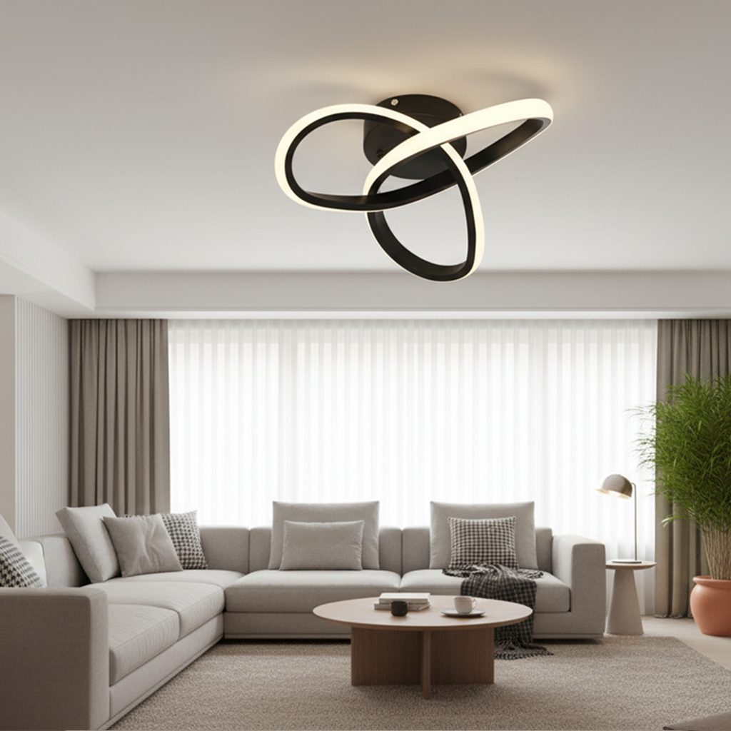 Moderne kunstnerisk LED taklampe med stilrent design
