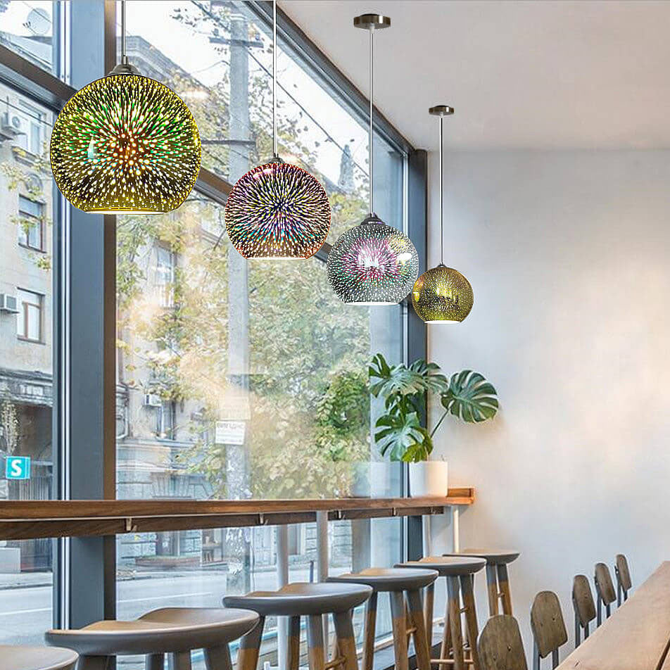 Stilren 3D pendellampe, ideell som spisestue lampe. Gir et varmt stemningslys og unik design.