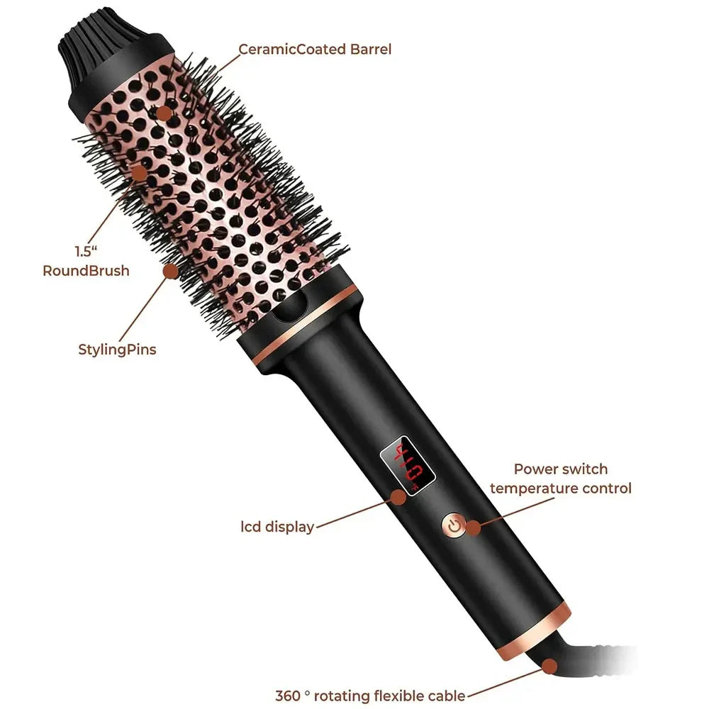 "3-in-1 Ionen-Haarglätter & Lockenstab, anti-verbrühungs-design, multifunktional, für glattes Haar und elegante Locken"