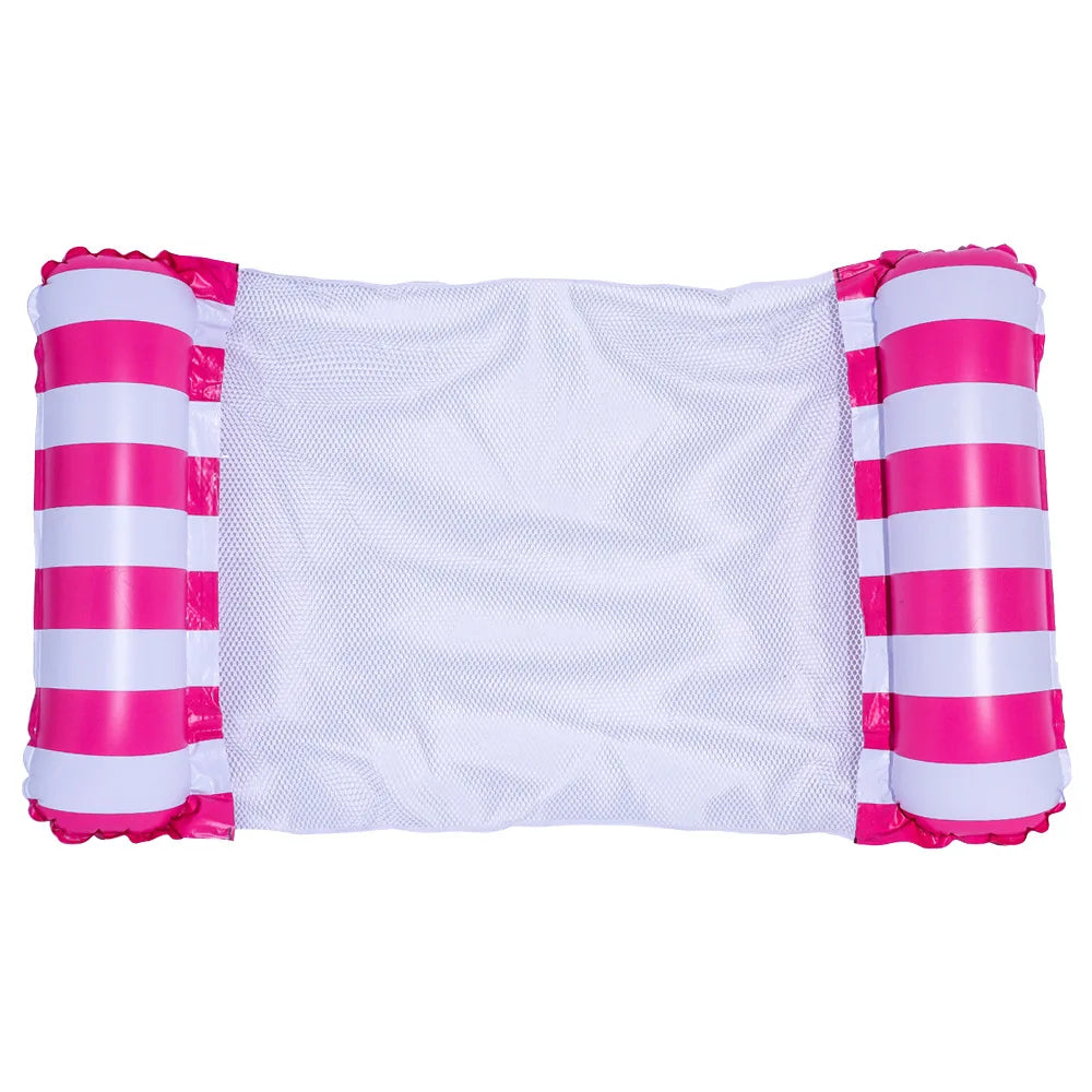 Aufblasbare Wasserhängematte mit Netz, leicht & faltbar, ideal für Pool & Meer, bietet Komfort als Schwimmsitz oder Hängematt