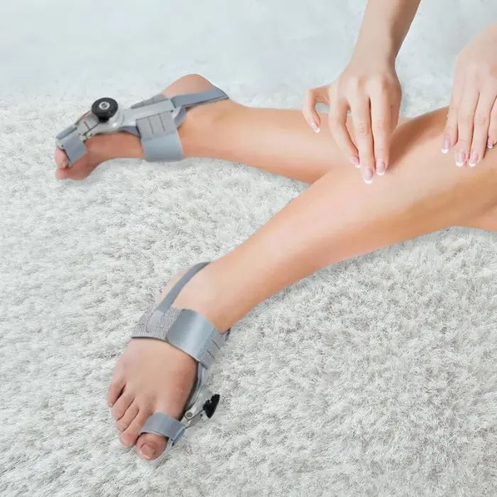 Ballenzeh-Korrektor aus weichem, atmungsaktivem Material zur sanften Schmerzlinderung und Neuausrichtung bei Hallux Valgus.