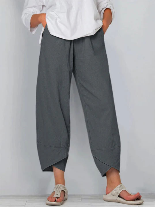Lett og luftig cropped bukse for kvinner, ideell for sommer, avslappet stil, puster godt, figurvennlig og allsidig design.