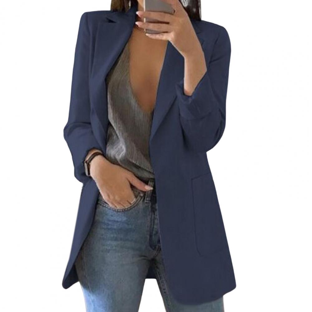 "Damen Blazer strukturiert, eleganter Schnitt, Vorderansicht. Ideal für Büro, hochwertige Materialien, vielseitige Farboption