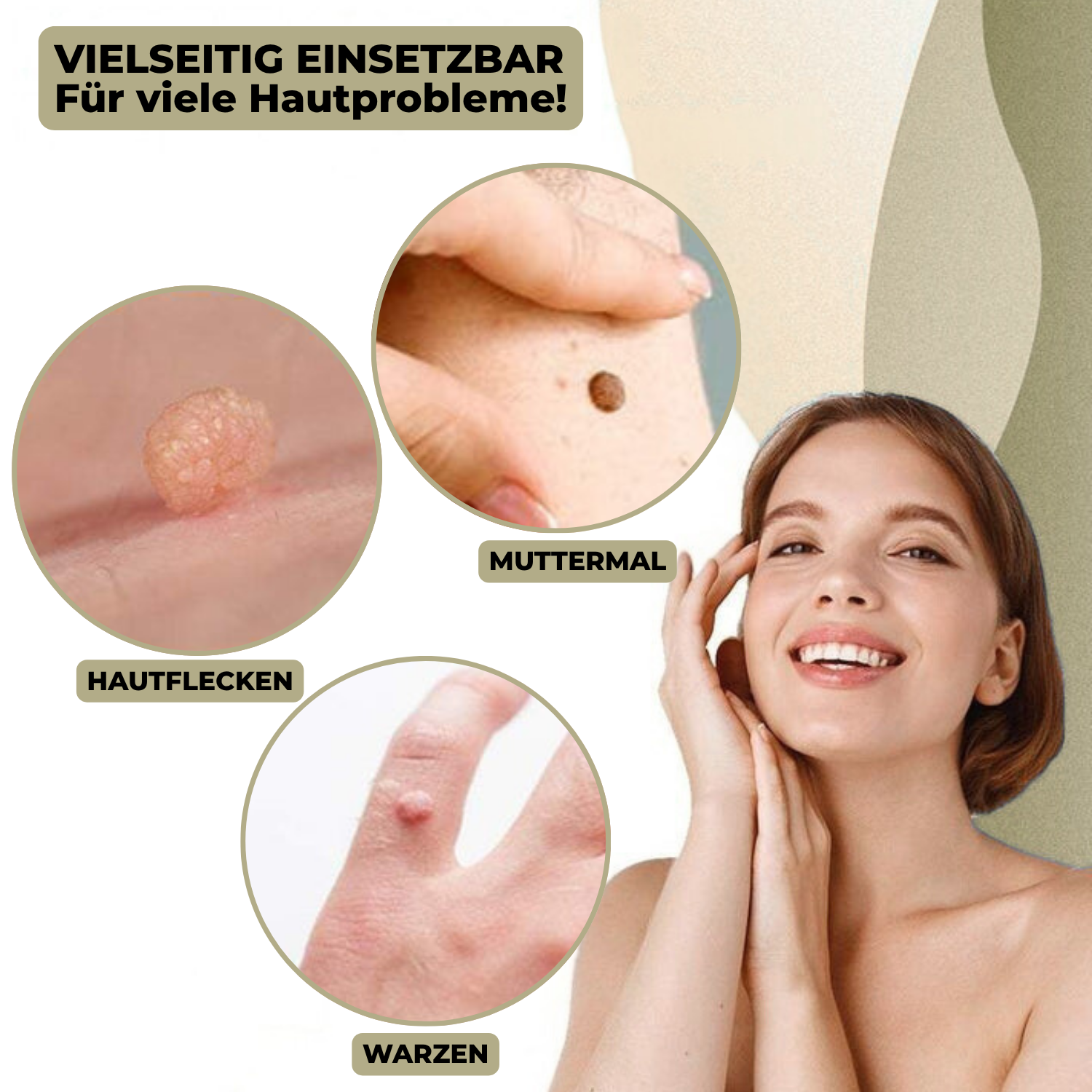 "DermaLinx Warzenentferner für schmerzfreie, effektive Behandlung von Warzen, glatte Haut ohne OP, ideal für sensible Bereich