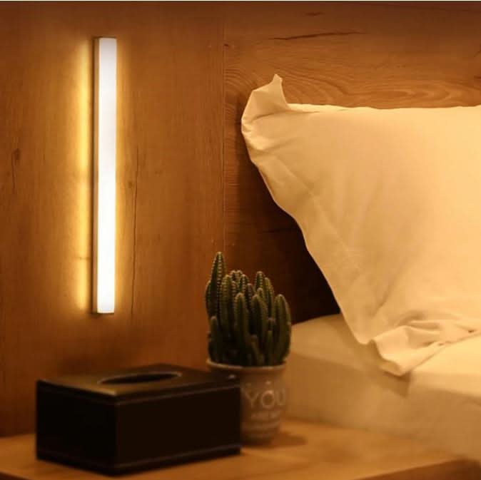 "Drahtlose LED-Leuchte mit Bewegungssensor, flexibles Design, energiesparend, für Korridore und Küchen geeignet."