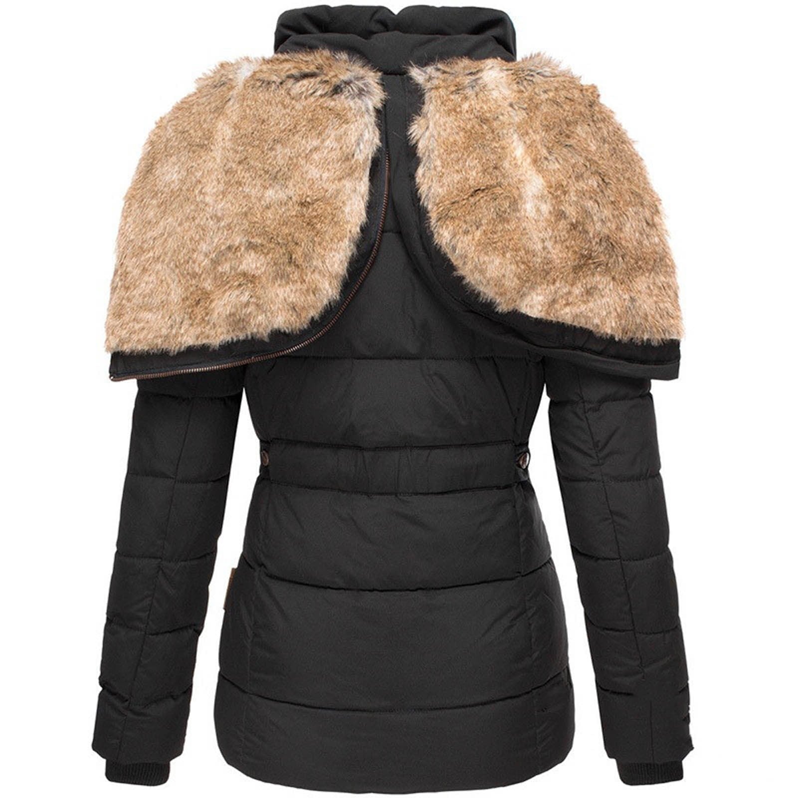 Elegante Damen Winterjacke aus Memory-Imitatstoff, zeitloses Design in Beige, Blau, Grün, Rosa, Rot, Schwarz.