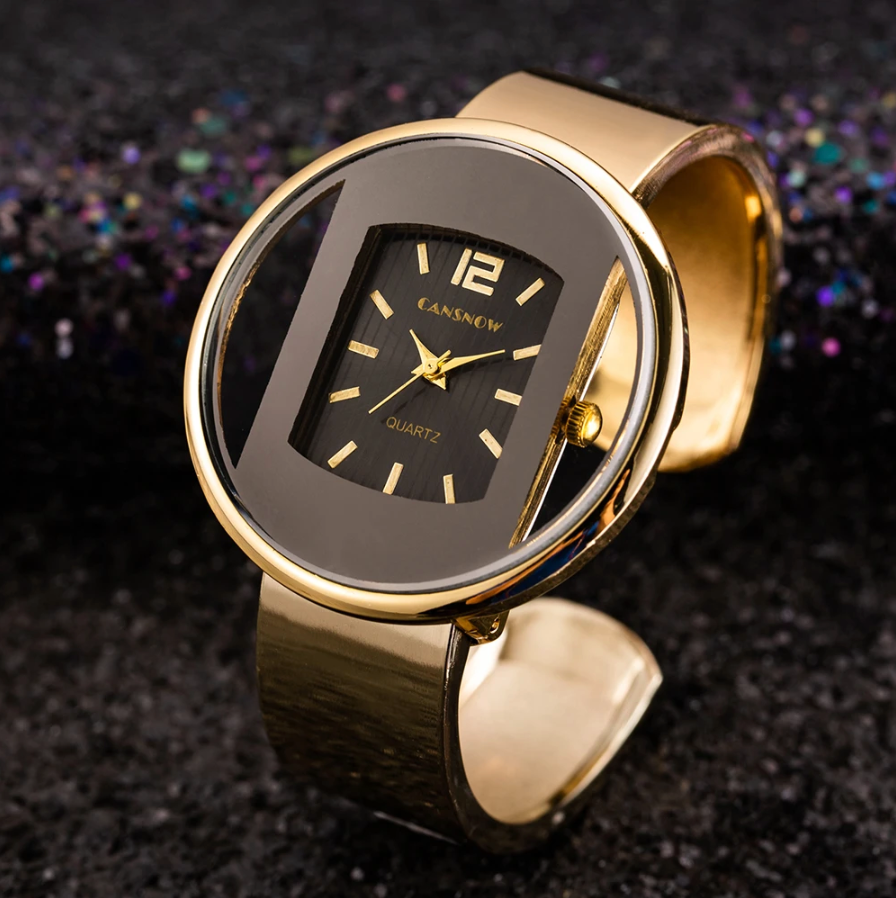 Elegant dameklokke i metall