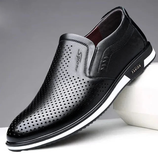 Elegante loafers for menn i høykvalitets skinn, ergonomisk design, ideell for business og fritid.