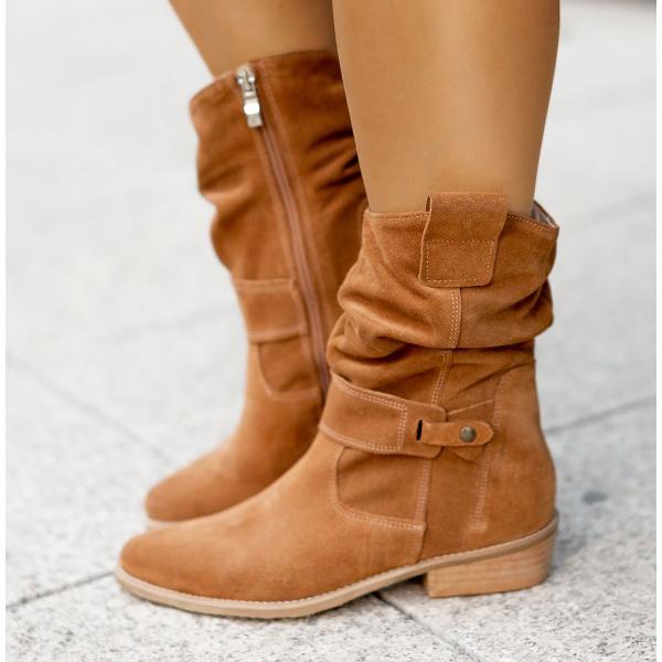 "Elegante orthopädische Stiefelette, beige, mit bequemem Einstieg, vielseitig für Stadt oder Büro, Damenmode, Komfor"