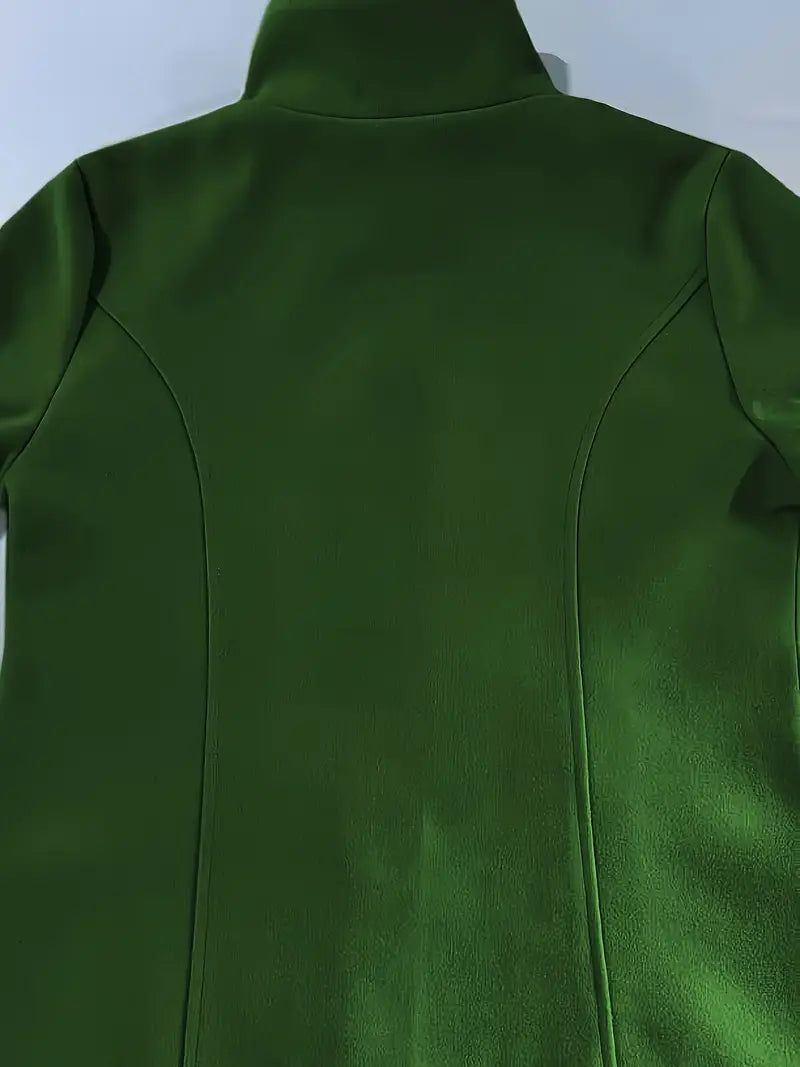 Eleganter Einknopf-Damenmantel mit langen Ärmeln, vielseitig kombinierbar, in Aprikose, Grau, Grün, Khaki, Schwarz.
