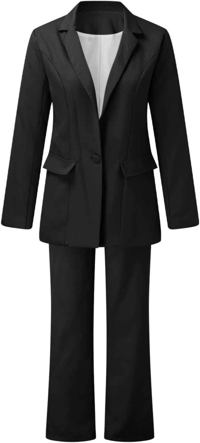 Elegantes Blazer-Hose Set aus Nylon, schlanker Schnitt, zeitloses Design, perfekt für Anlässe, in Mode für Damen.