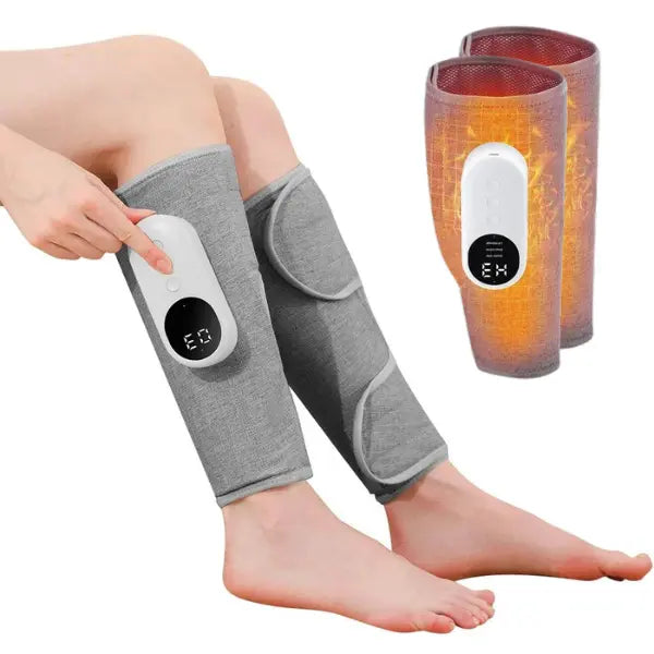 "Elektrische Lymphdrainage Gerät mit tragbarem Design, verstellbaren Riemen, bietet Kompression, Wärme und Massage."