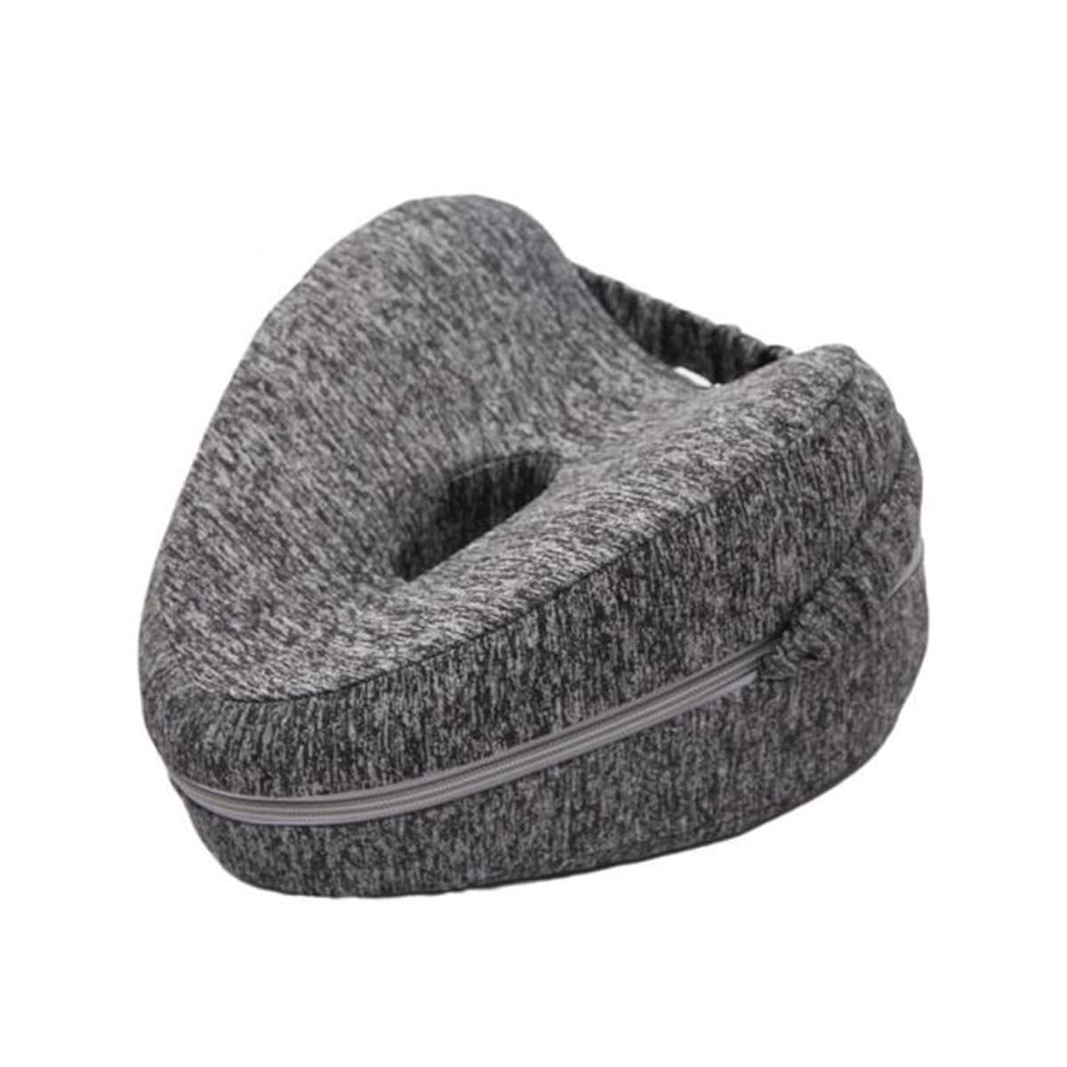 Ergonomisches Kniekissen in Herzform aus Memory-Foam, ideal für Seitenschläfer zur Unterstützung von Hüfte und Knie.