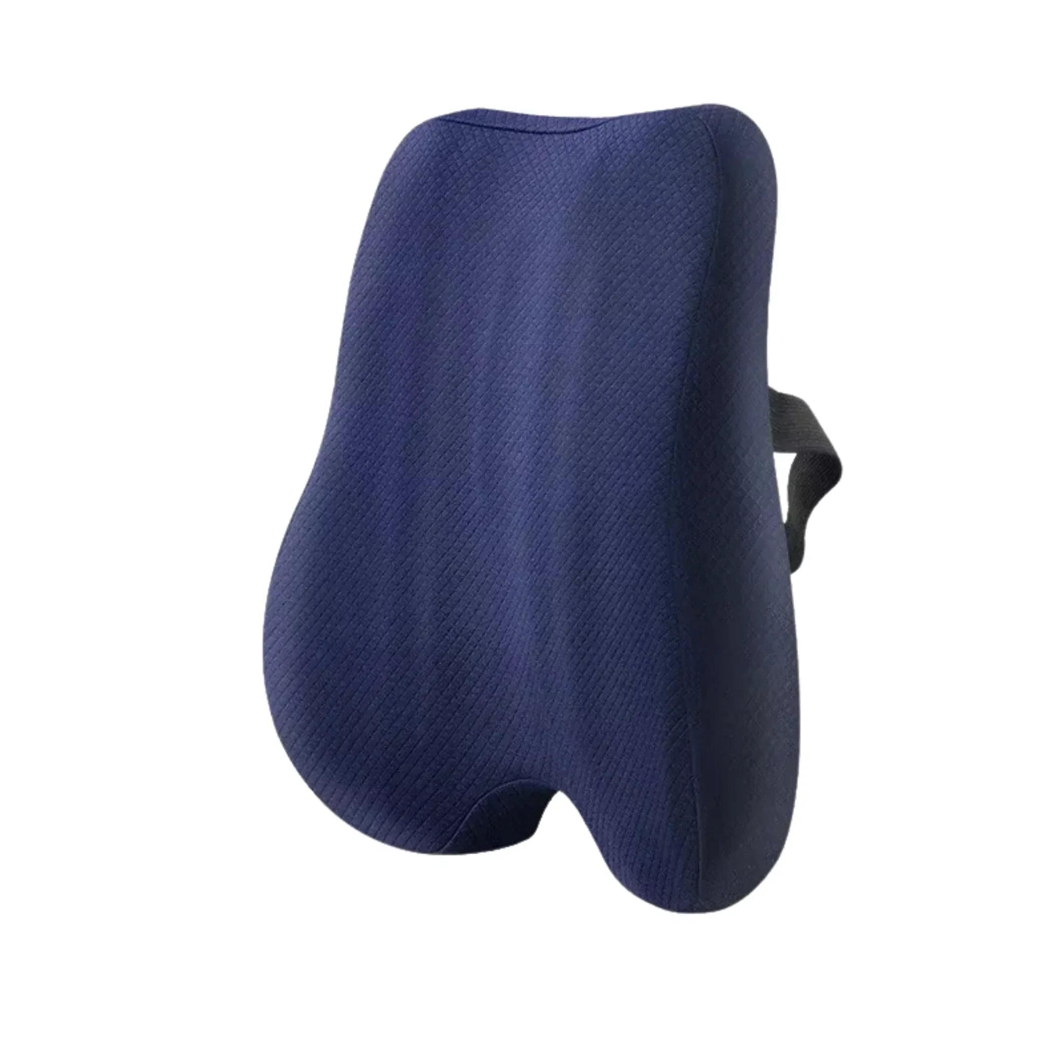 "Ergonomisches, orthopädisches Rückenpolster in Dunkelblau, Grau, Rosa für Komfort und Unterstützung am Arbeitsplatz."