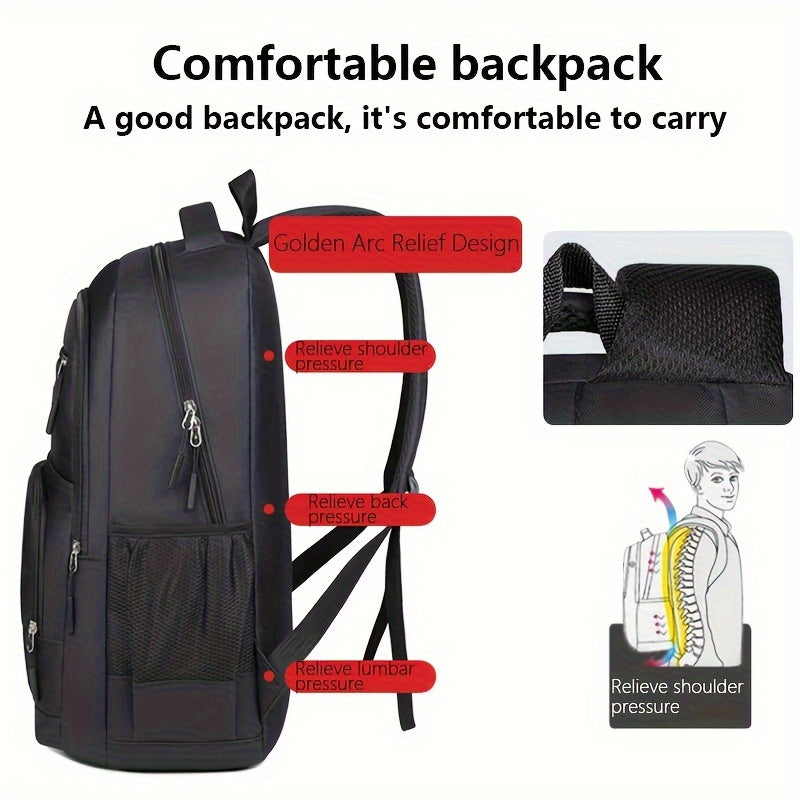 "Geräumiger Herrenrucksack mit Laptopfach, ergonomisch, vielseitig, in Blau, Grau, Grün, Schwarz für Büro und Reisen"
