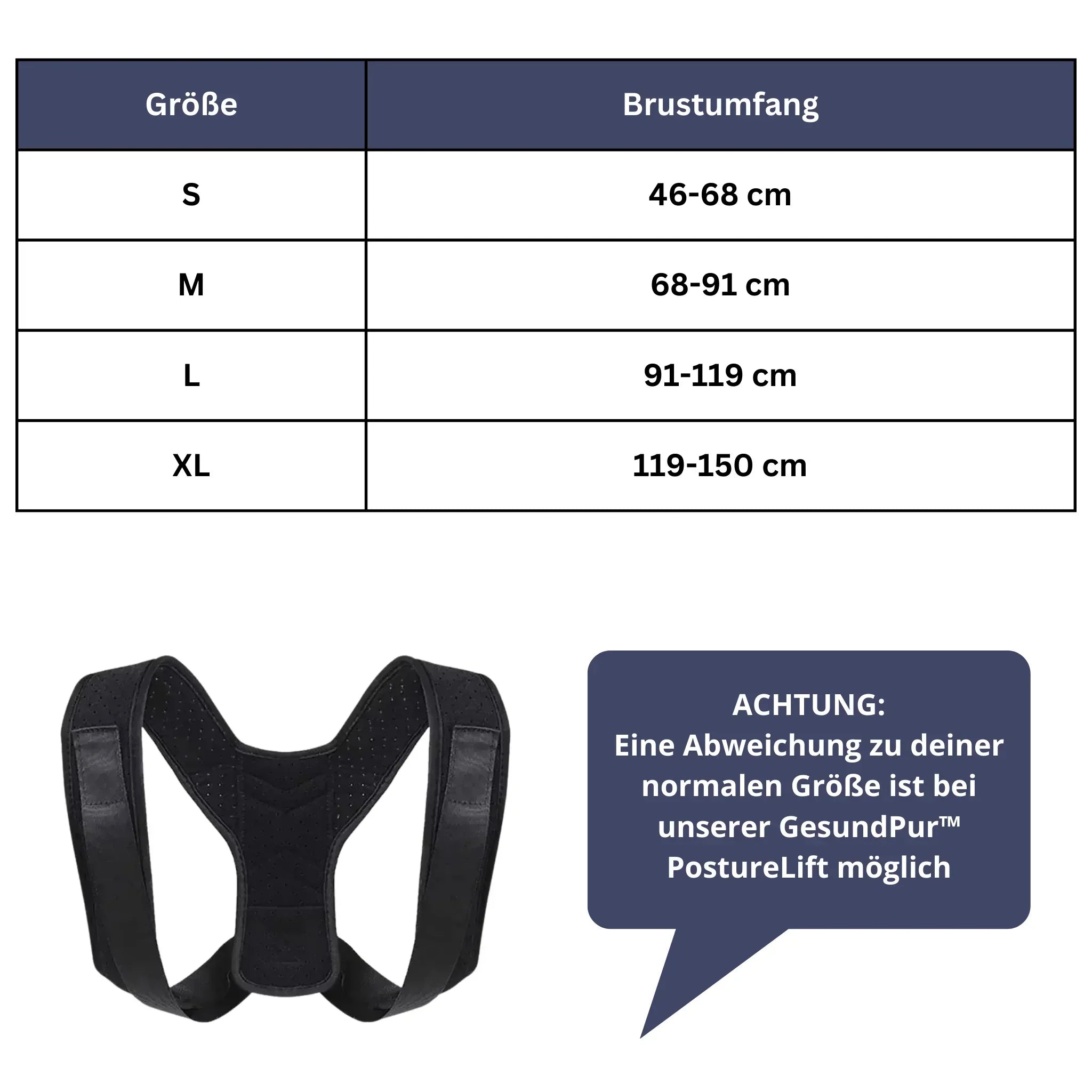 "Haltungskorrektor PostureLift, effektiv, atmungsaktiv, hautfreundlich, unsichtbar unter Kleidung, für optimale Körperhaltung