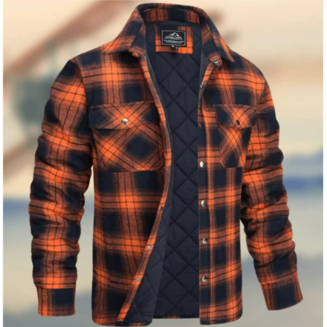 "Herren Flanellhemd mit Button-Down-Kragen, weich und stilvoll, geeignet für kühle Tage, vielseitig für Freizeitaktivitäten."