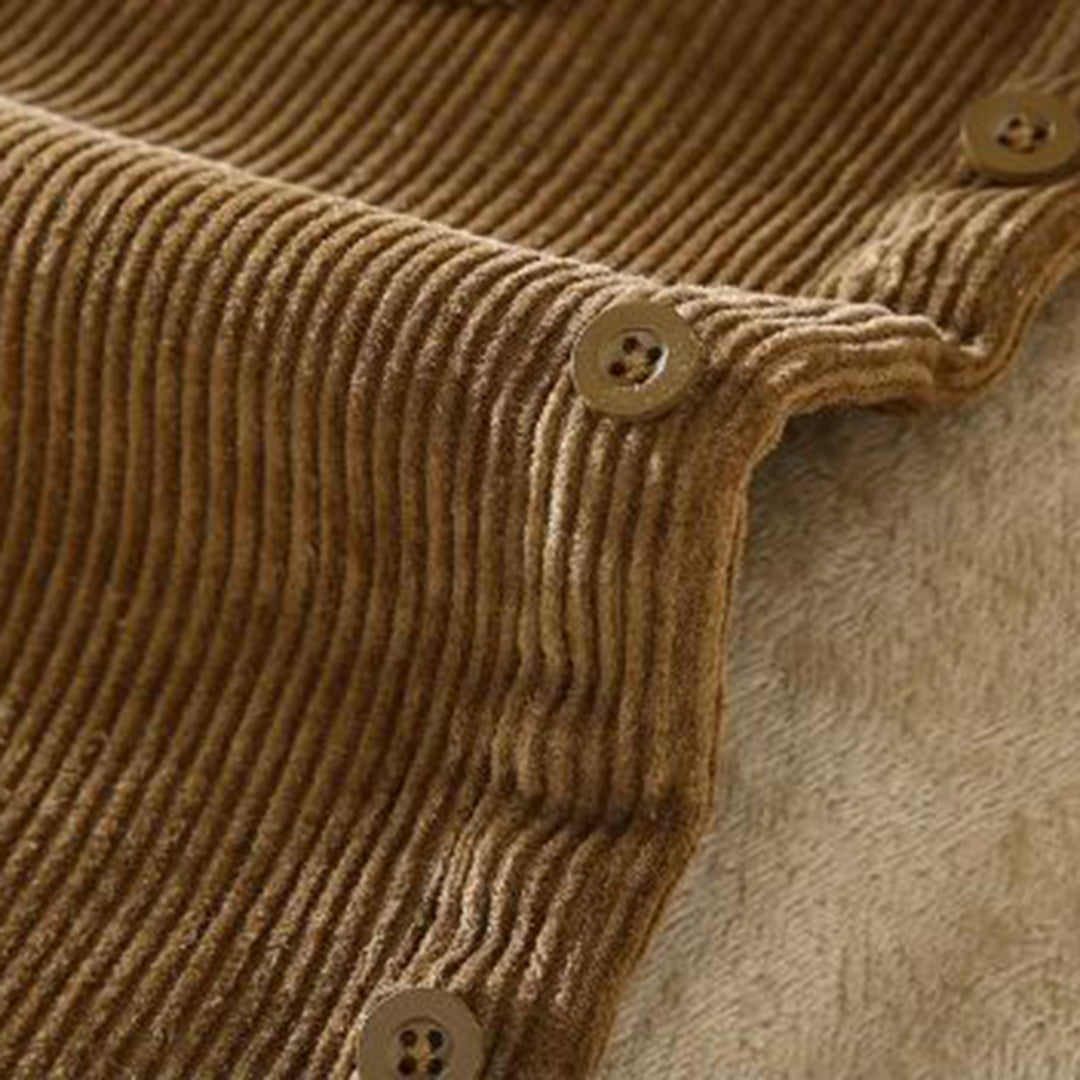 "Herren-Kordsamtweste in Khaki, edles Design, Wärme und Komfort für Winteroutfits"