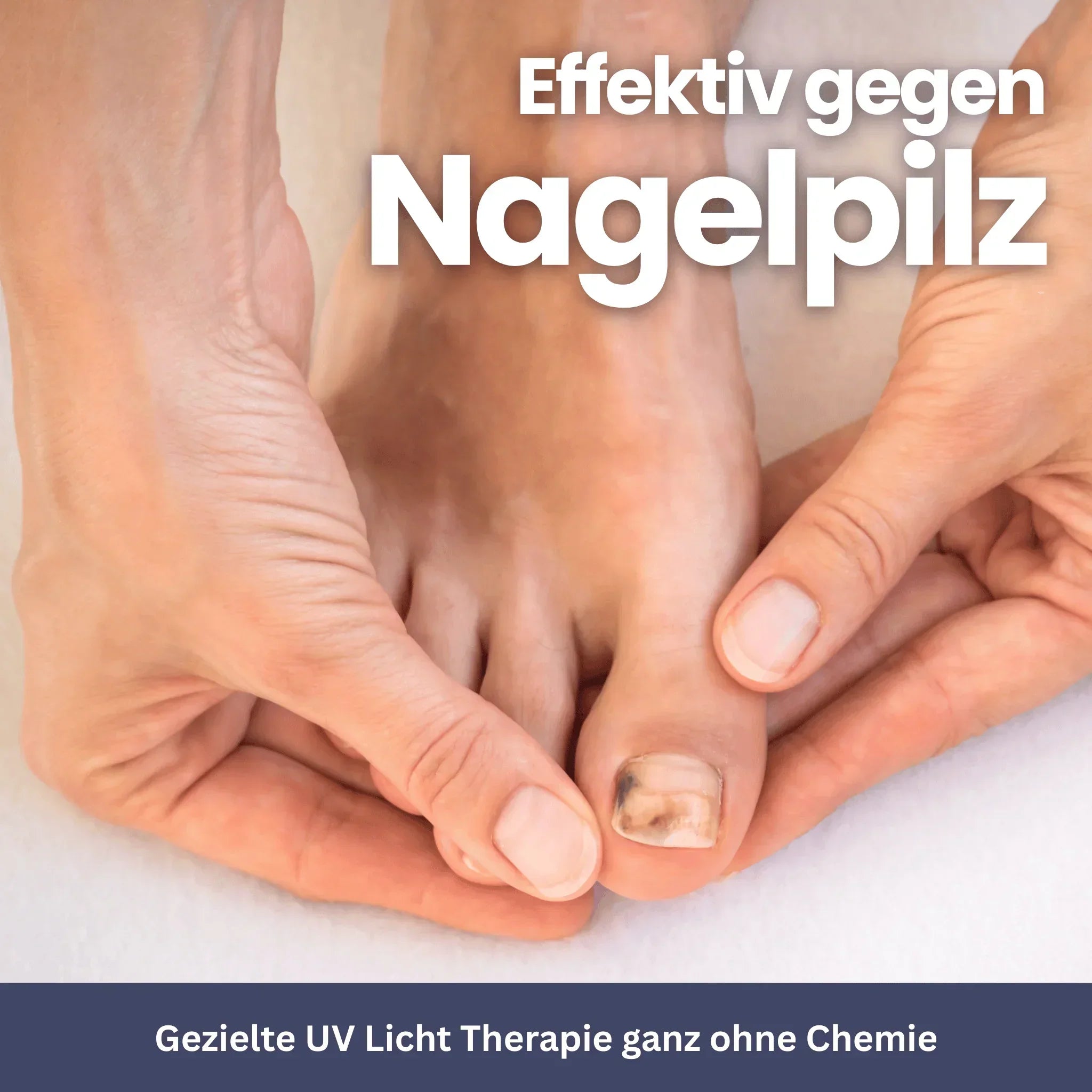 "Kompaktes UV-Lichtgerät zur Nagelpilztherapie in Anwendung, ideal für zuhause, verbessert Nagelgesundheit."