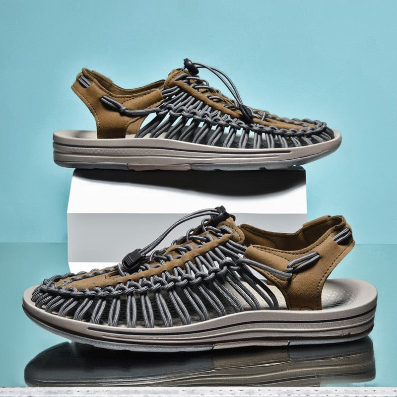 "Leichte Unisex-Sandalen mit Flechtmuster, bequem und stilvoll, ideal für Sommeraktivitäten, rutschfeste Sohle."
