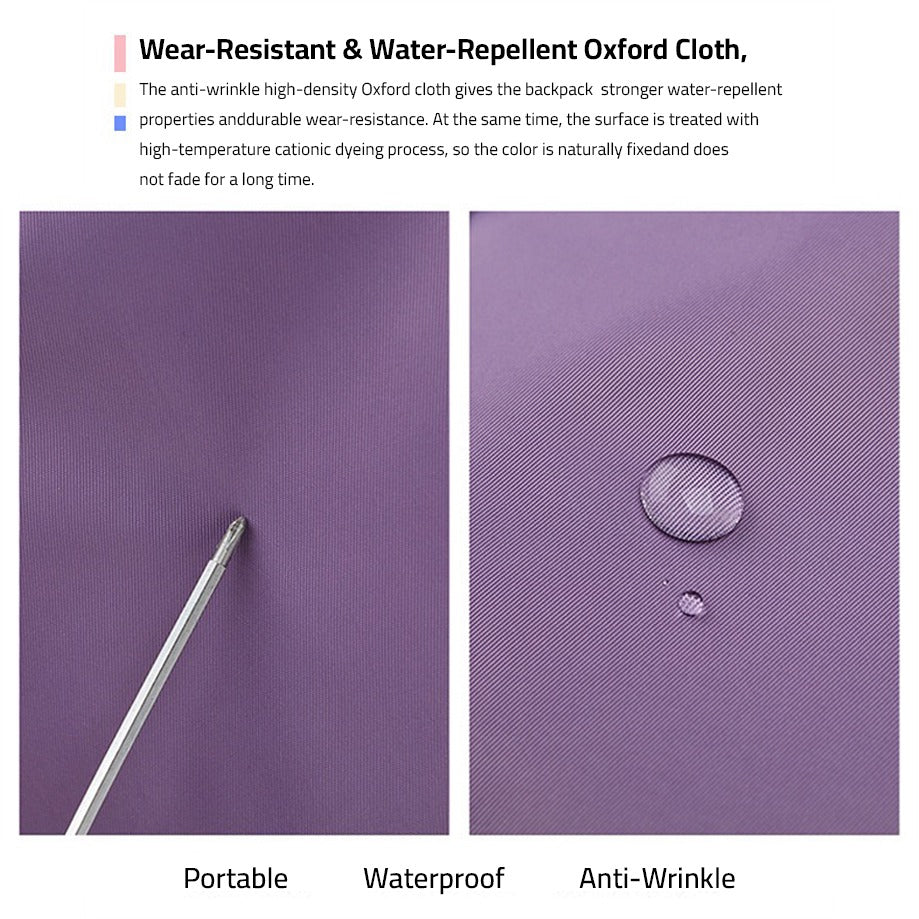 "Lila wasserdichte Reisetasche aus Oxford-Stoff, multifunktional, mit mehreren Fächern für Sport und Reisen."