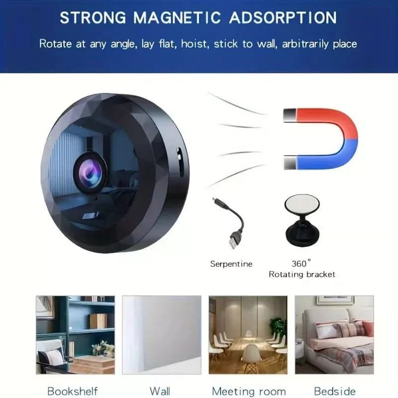 "Mini-WiFi-Kamera magnetisch, 1080P HD, kompakt, diskret, für Heim- und Büroüberwachung, optimal für unauffällige Montage"