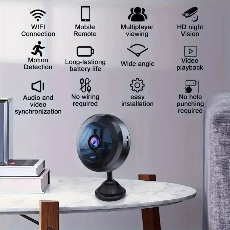 "Mini-WiFi-Kamera magnetisch, 1080P HD, kompakt, diskret, für Heim- und Büroüberwachung, optimal für unauffällige Montage"