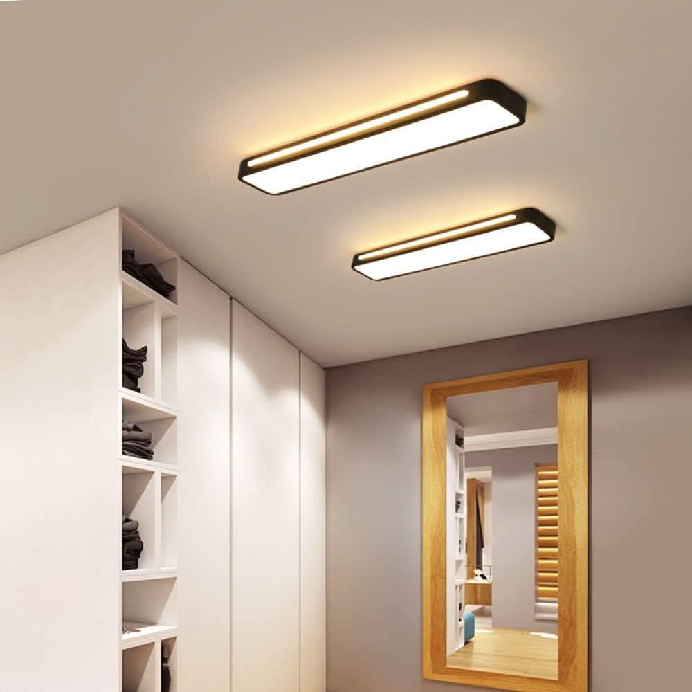 "Minimalistische LED Deckenleuchte im nordischen Stil, aus Eisen und Acryl, mit einstellbaren Lichtfarben und Größen."