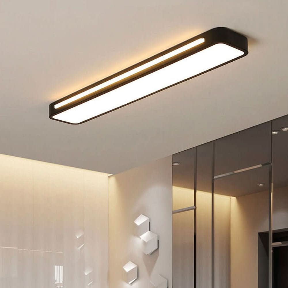 "Minimalistische LED Deckenleuchte im nordischen Stil, aus Eisen und Acryl, mit einstellbaren Lichtfarben und Größen."