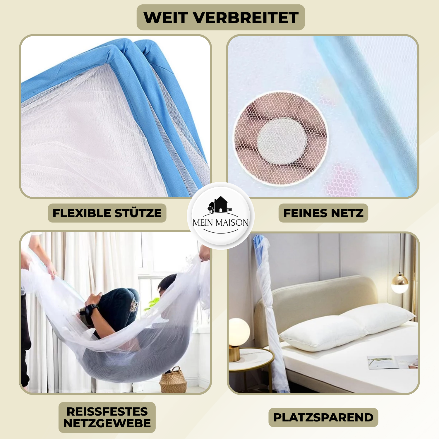 "Mosquitonetz-Zelt aus atmungsaktivem Polyester, faltbar, leicht, idealer Mückenschutz für Garten, Camping, Reisen."