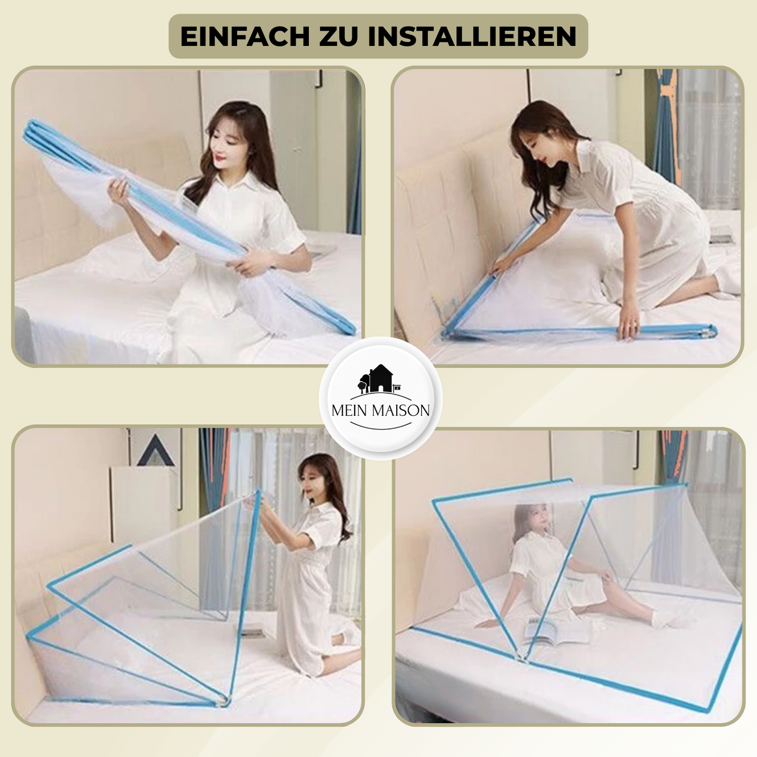 "Mosquitonetz-Zelt aus atmungsaktivem Polyester, faltbar, leicht, idealer Mückenschutz für Garten, Camping, Reisen."