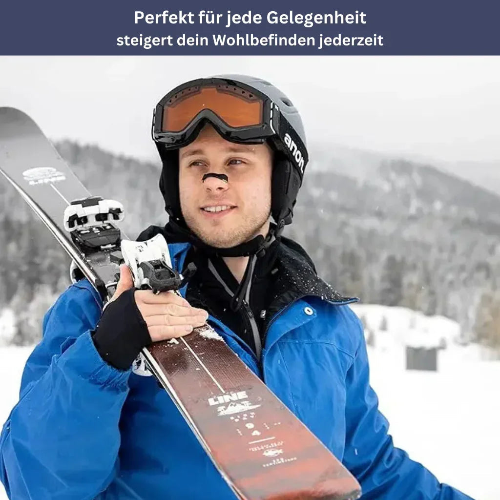 "NasalFlow Nasenstrips Anwendung auf Nase, hautfreundlich, erhöht Atmungskomfort bei Sport und Schlaf, 15-30 Paare Packung"
