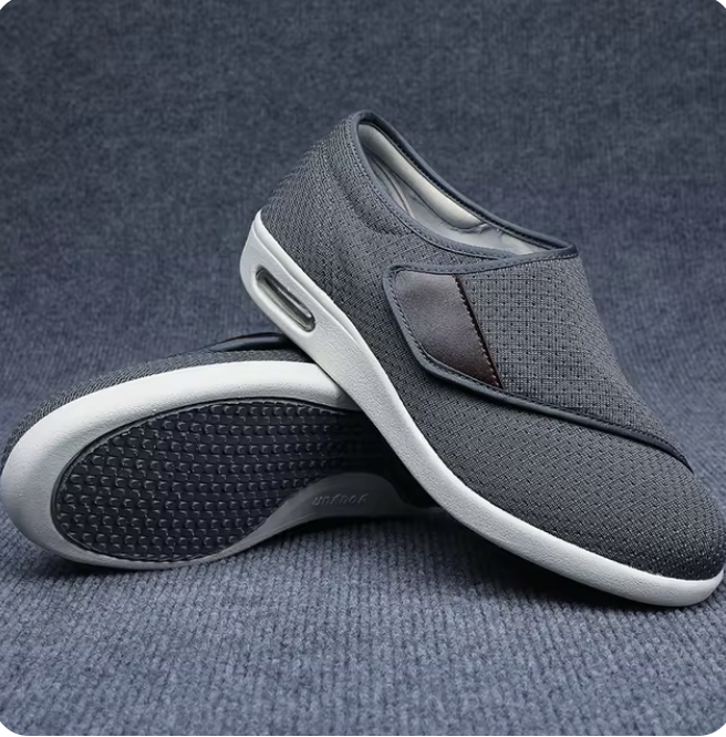 "Orthopädische Schuhe für Damen, ideal für geschwollene Füße, in elegantem Design und diversen Farben."