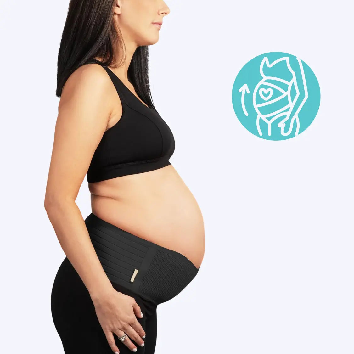 "Orthopädischer Schwangerschaftsgurt beige, stützend für Rücken und Becken, atmungsaktiv, ideal für Schwangerschaft."