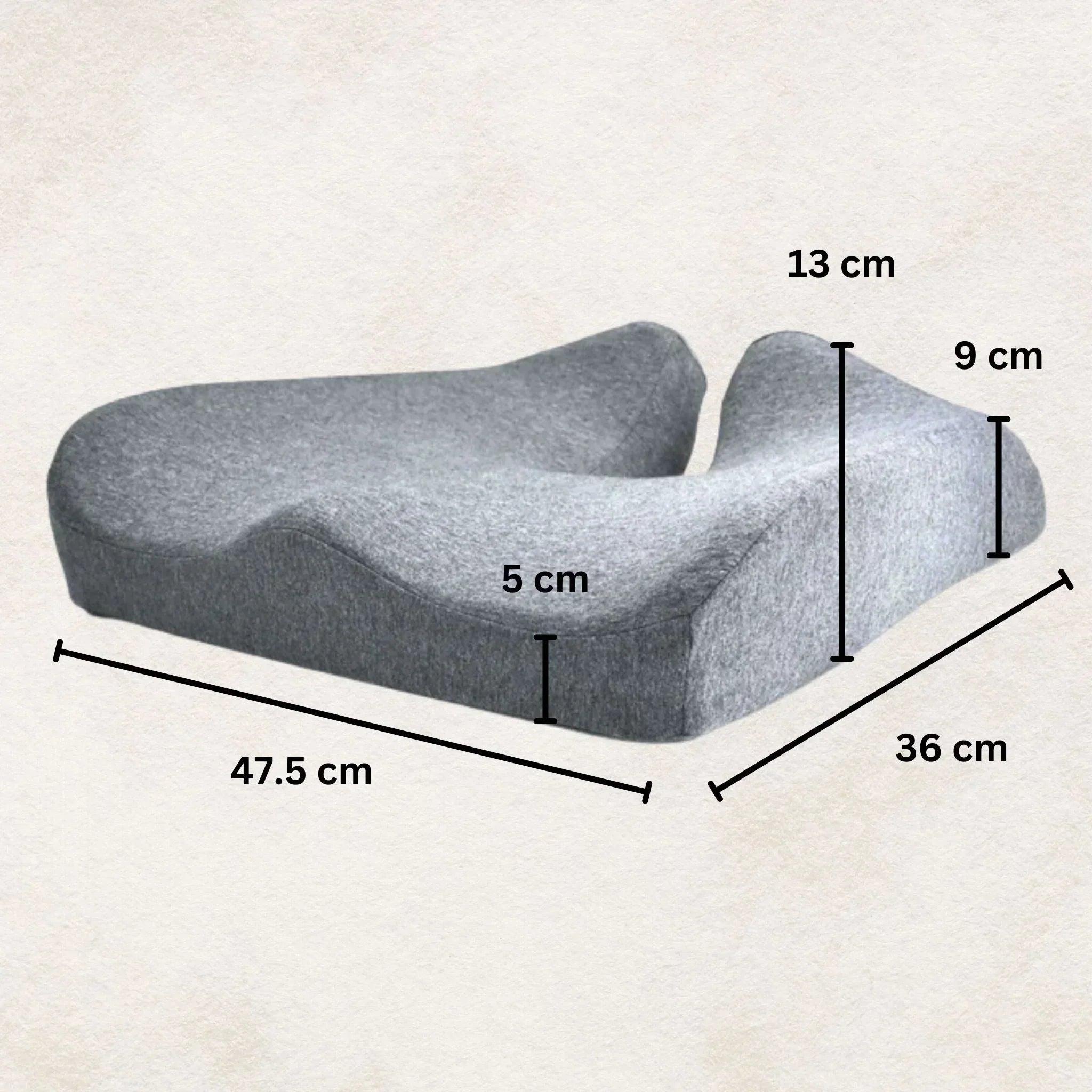 "Orthopädisches Druckentlastungs-Kissen mit ergonomischem Design zur Haltungskorrektur, Detailansicht für Komfort."