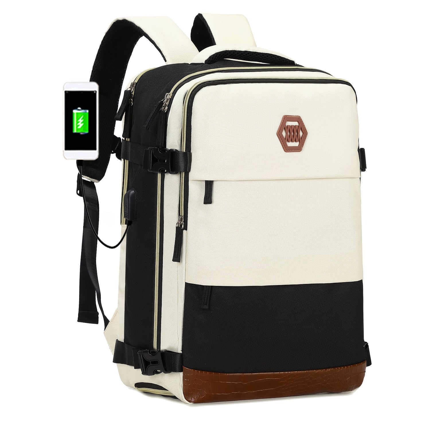"Reiserucksack mit Schuhfach, gepolstertem Laptopfach, ergonomischen Trägern, geräumig, wasserabweisend, funktional"