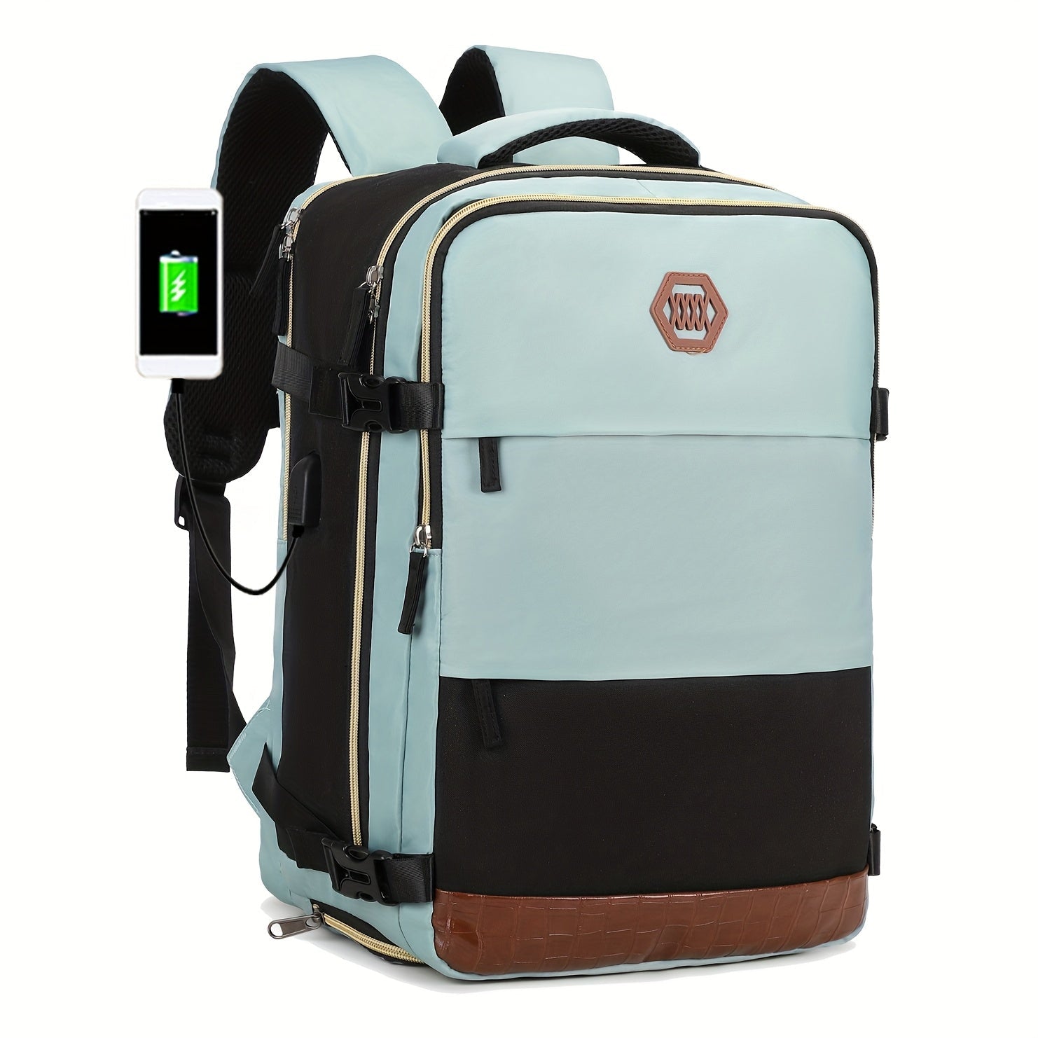 "Reiserucksack mit Schuhfach, gepolstertem Laptopfach, ergonomischen Trägern, geräumig, wasserabweisend, funktional"