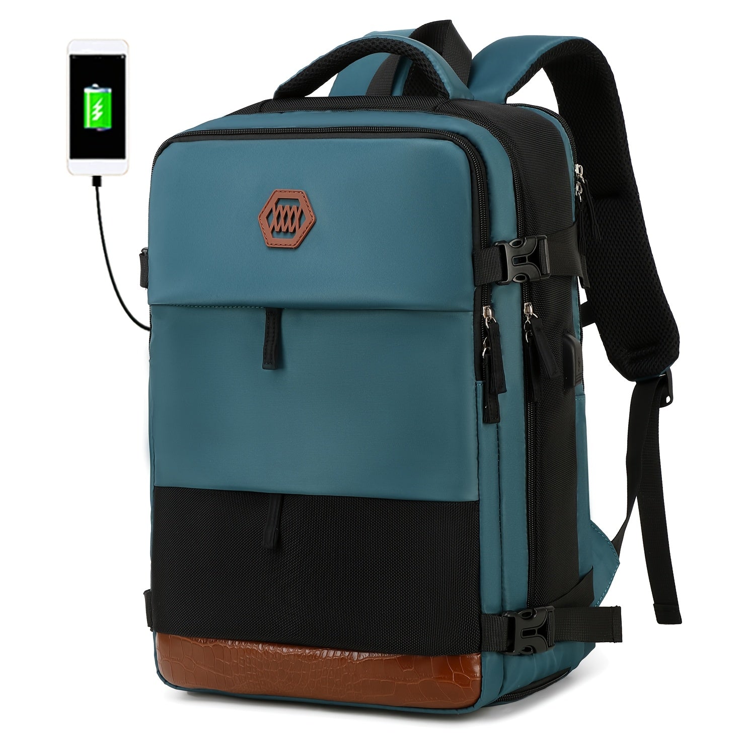 "Reiserucksack mit Schuhfach, gepolstertem Laptopfach, ergonomischen Trägern, geräumig, wasserabweisend, funktional"