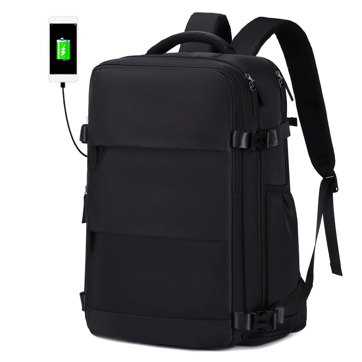"Reiserucksack mit Schuhfach, gepolstertem Laptopfach, ergonomischen Trägern, geräumig, wasserabweisend, funktional"