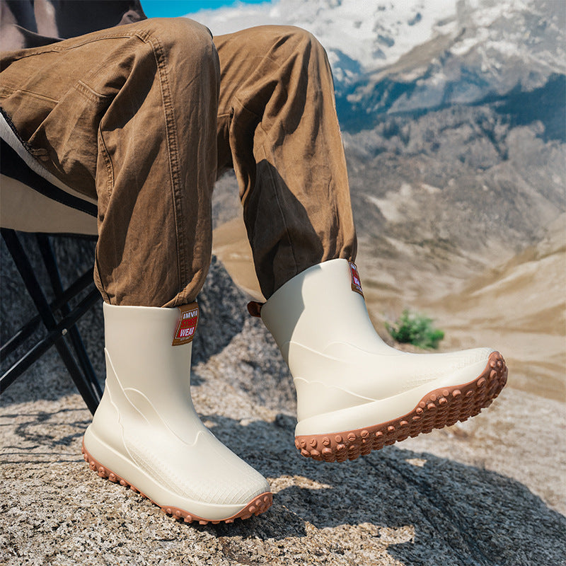 Sidebilde av regnstøvler for menn