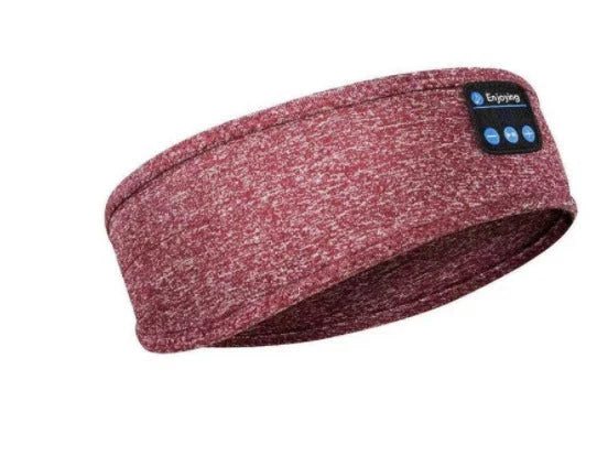 "Schwarze Schlafmaske mit Bluetooth, weicher Stoff, passt sich dem Gesicht an, bietet Dunkelheit und Musikgenuss."
