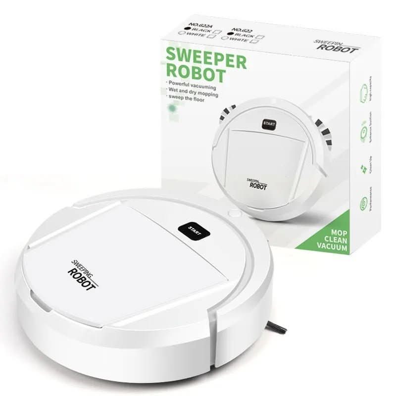 Svart robotstøvsuger for dyp rengjøring, smart navigasjon, allergivennlig, stillegående, enkel å bruke