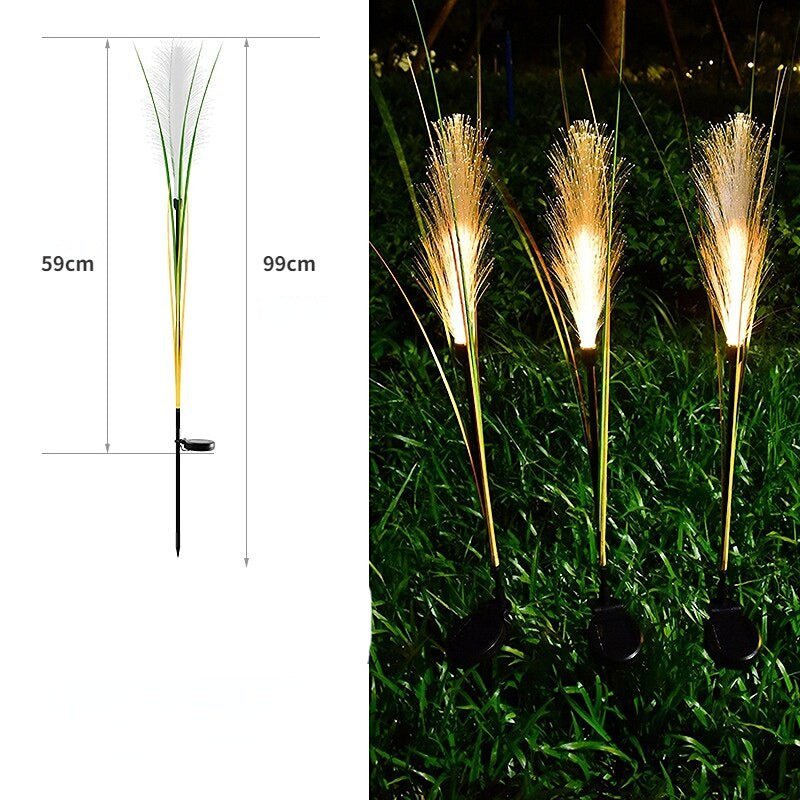 Solarbetriebene Gartenlichter für draußen, wetterfest, elegante LED-Optik für stimmungsvolle Gartenatmosphäre.