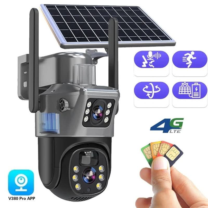 Detaljerte spesifikasjoner for DualGuard Solar 4K overvåkingskamera